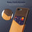 For iPhone 17e / 16e Case PU Leather Cloth Texture Hard PC Phone Cover with Card Holder - Orange - 3