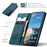 CASEME For Google Pixel 9a Wallet Case  013 Series PU Leather Phone Cover Stand - Blue - 7