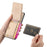 For Google Pixel 9a Case with Card Holder Kickstand Leather Back Cover - Khaki - 4