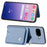 For Google Pixel 9a Case Card Slots Kickstand Phone Back Cover with Card Tool - Blue - 3