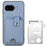 For Google Pixel 9a Case Card Slots Kickstand Phone Back Cover with Card Tool - Blue - 4