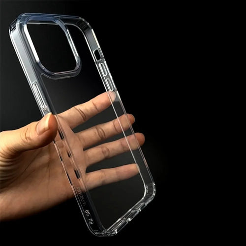 For iPhone 15 Pro Max Case TPU + PC Clear Phone Back Cover 2mm Thickness - 1