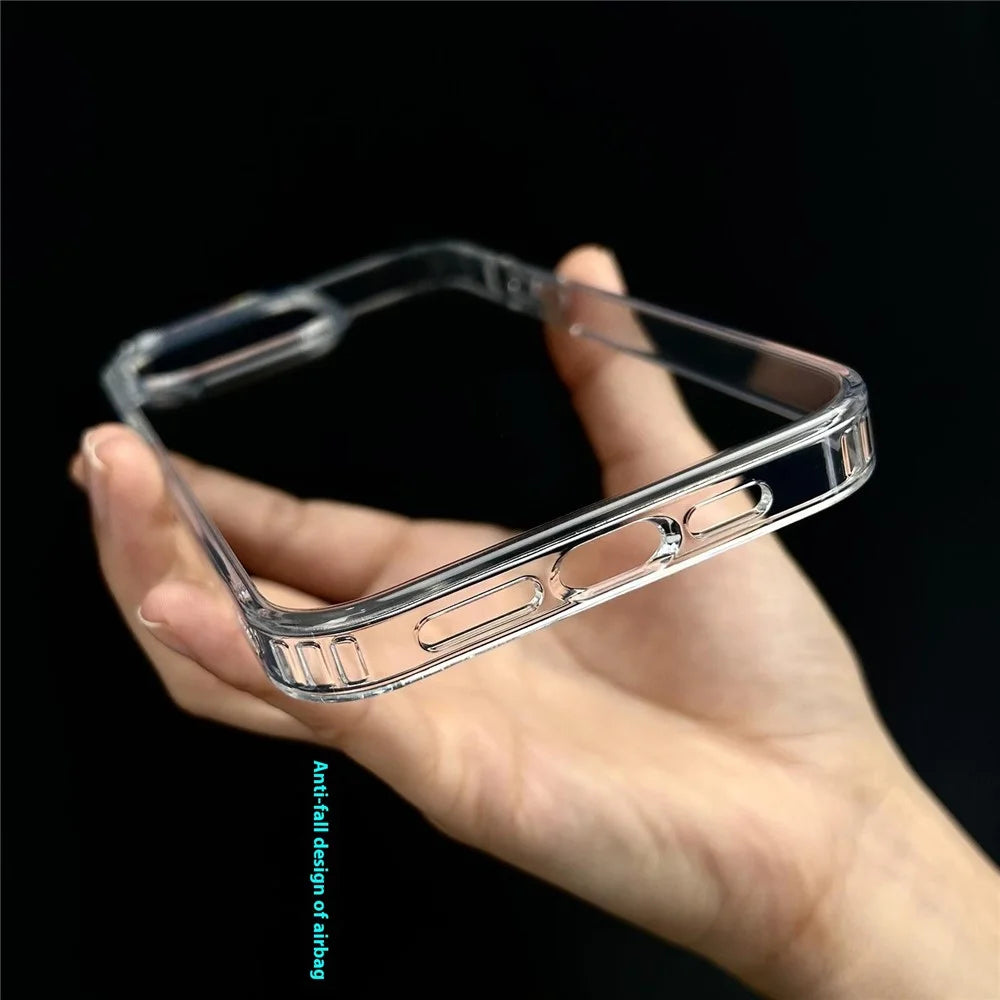 For iPhone 15 Pro Max Case TPU + PC Clear Phone Back Cover 2mm Thickness - 3