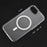 For iPhone 17e / 16e Magnetic Case TPU + PC Clear Phone Back Cover 2mm Thickness - 1