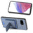 For Google Pixel 9a Case with Card Holder Kickstand Fiber Pattern Leather Back Cover - Blue - 5