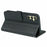 For Samsung Galaxy S25 / S24 Case Anti Scratch Splicing Imprinted Rhombus Leather Phone Cover - Black - 4