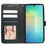 For Samsung Galaxy A06 4G Case Anti Scratch Splicing Imprinted Rhombus Leather Phone Cover - Black - 2