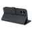 For Samsung Galaxy A06 4G Case Anti Scratch Splicing Imprinted Rhombus Leather Phone Cover - Black - 4