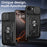 For iPhone 17e / 16e Case PC + TPU Kickstand Phone Back Cover with Camera Slider - Black - 2