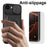 For iPhone 17e / 16e Case PC + TPU Kickstand Phone Back Cover with Camera Slider - Black - 5