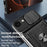 For iPhone 17e / 16e Case PC + TPU Kickstand Phone Back Cover with Camera Slider - Black - 7