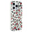 For iPhone 15 Pro Max Magnetic Case Clear Anti-Yellowing PC + TPU Phone Back Cover Leopard Print Design - Red - 1