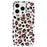 For iPhone 15 Pro Max Magnetic Case Clear Anti-Yellowing PC + TPU Phone Back Cover Leopard Print Design - Red - 3
