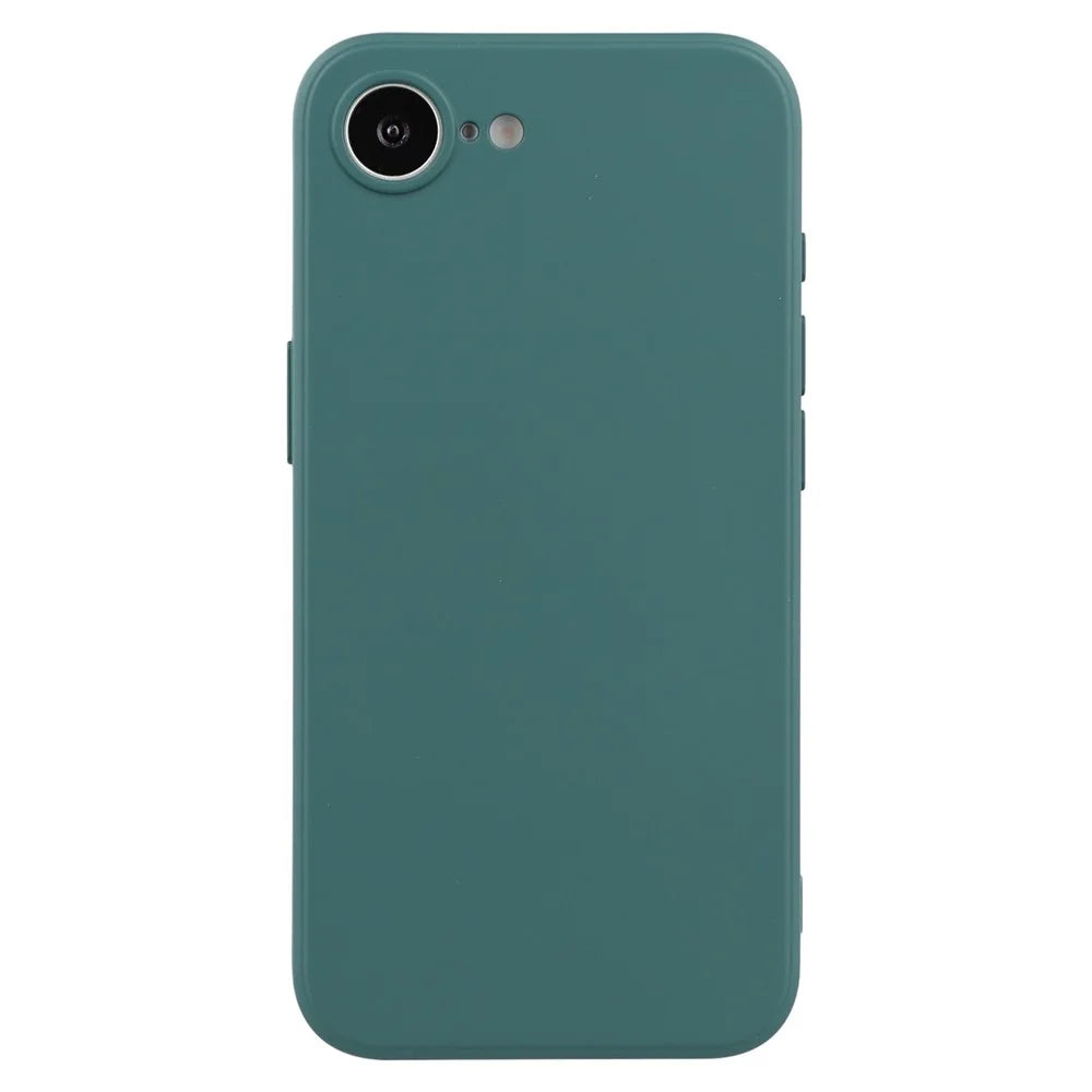For iPhone 17e / 16e Case TPU Back Soft Anti-Scratch Fiber Lining Phone Cover - Army Green - 3