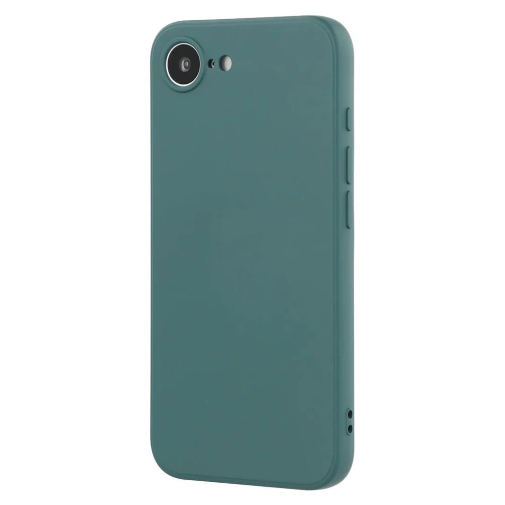 For iPhone 17e / 16e Case TPU Back Soft Anti-Scratch Fiber Lining Phone Cover - Army Green - 4