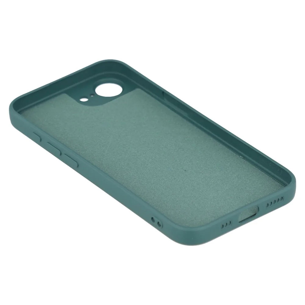 For iPhone 17e / 16e Case TPU Back Soft Anti-Scratch Fiber Lining Phone Cover - Army Green - 5