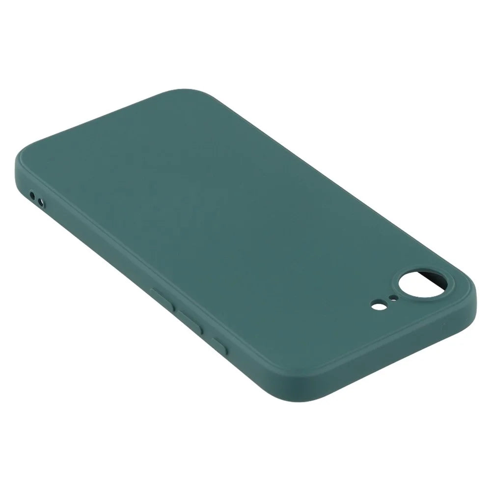 For iPhone 17e / 16e Case TPU Back Soft Anti-Scratch Fiber Lining Phone Cover - Army Green - 7