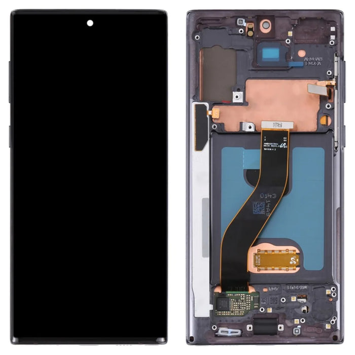 For Samsung Galaxy Note 10 5G N971 / 10 4G N970 Grade C OLED Screen and Digitizer Assembly + Frame Replacement Part (Without Logo) - Black - 1