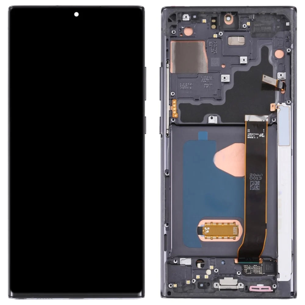 For Samsung Galaxy Note20 Ultra 5G N986 / Note20 Ultra N985 OEM Grade S AMOLED Screen and Digitizer Assembly + Frame (Without Logo) - Black - 1