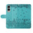 For Samsung Galaxy S25 Edge Case with Wrist Strap Leather Phone Cover Wall Cats Pattern - Green - 4