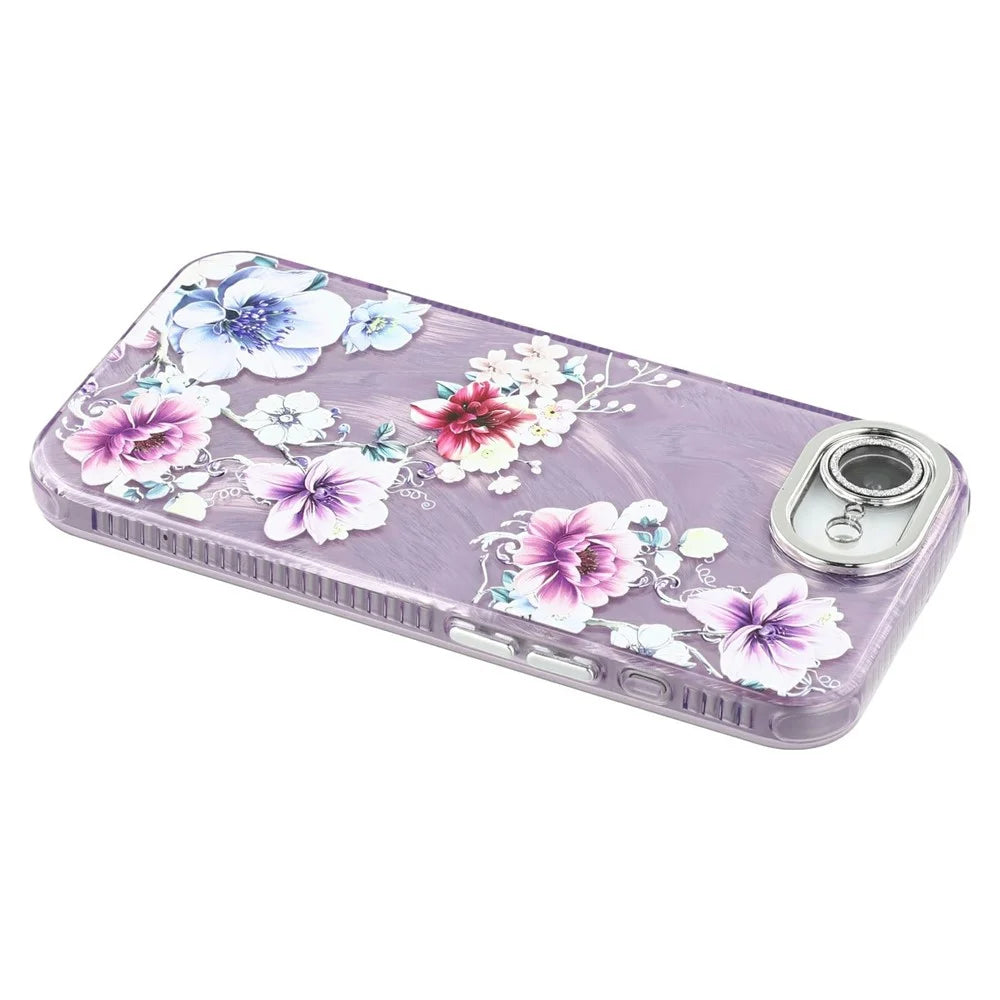 For iPhone 17e / 16e Case with Glass Lens Film Electroplated IMD TPU+PC Phone Back Cover - FL1 - 5