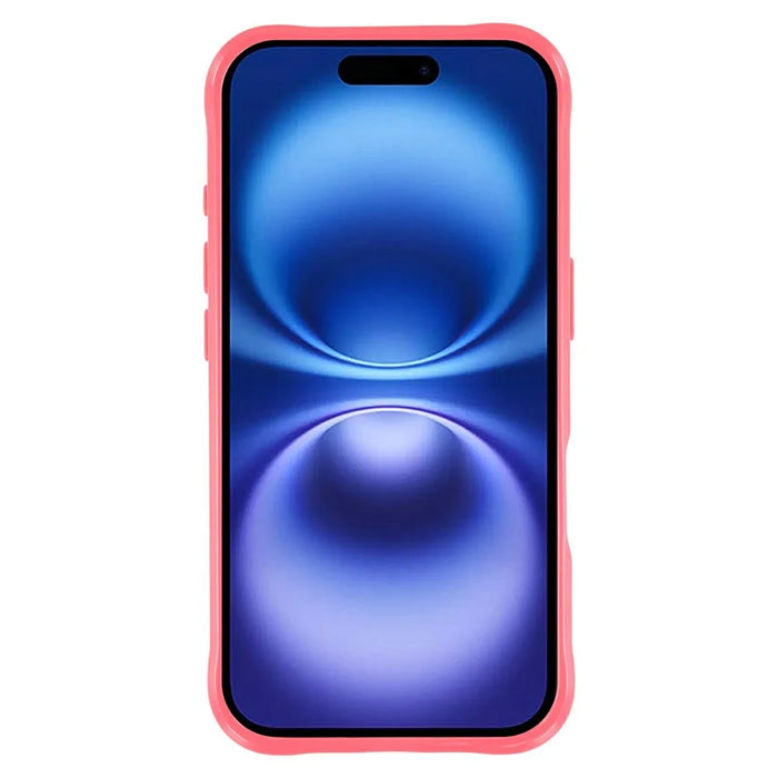 For iPhone 16 TPU + Acrylic Phone Case Anti Drop Back Cover with Built-In Glass Lens Protector - Red - 2