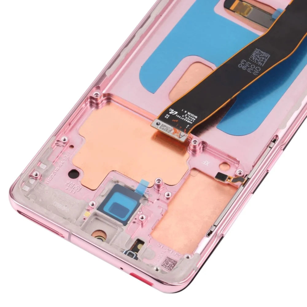 For Samsung Galaxy S20 4G G980 / S20 5G G981 OEM Grade S AMOLED Screen and Digitizer Assembly + Frame (Without Logo) - Pink - 4