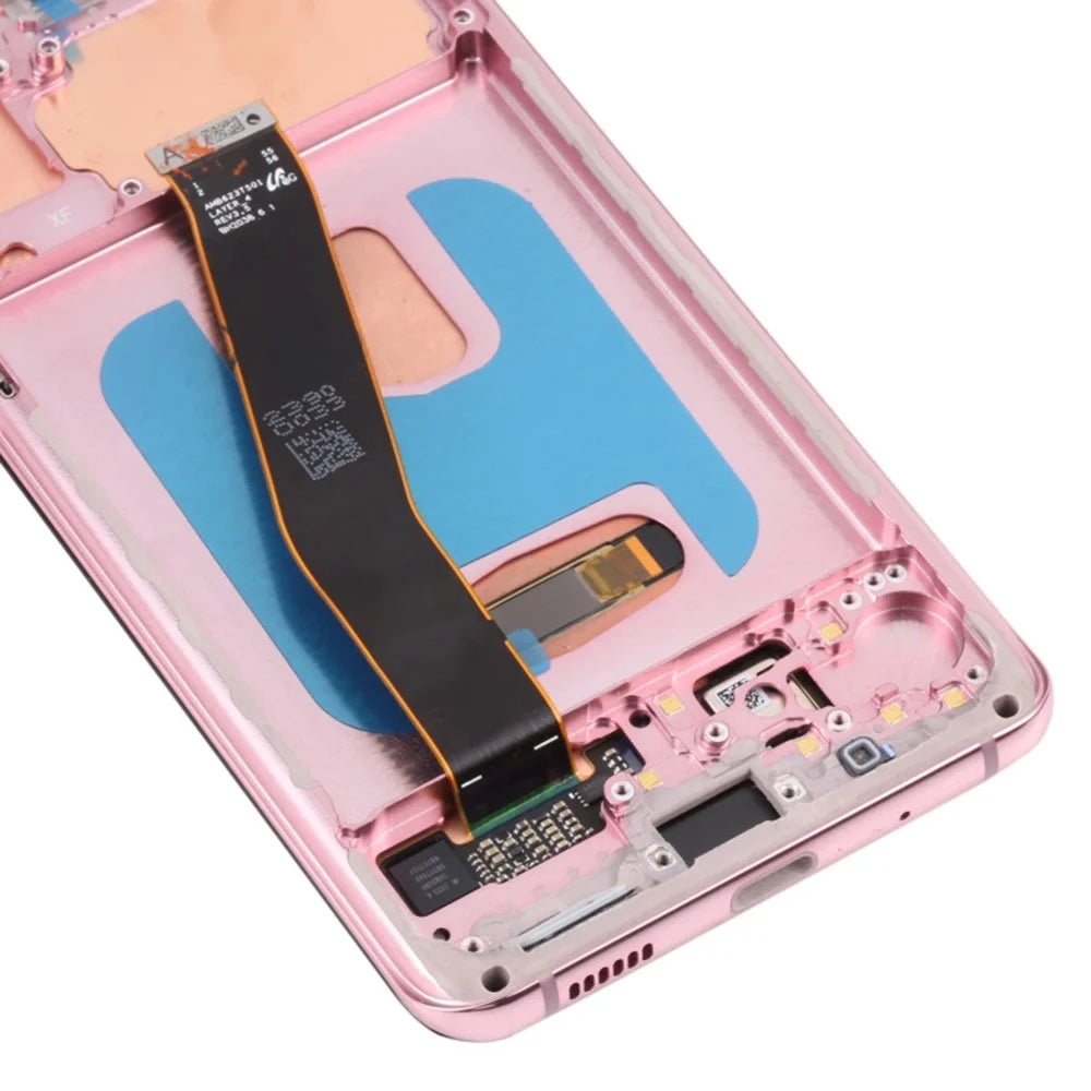 For Samsung Galaxy S20 4G G980 / S20 5G G981 OEM Grade S AMOLED Screen and Digitizer Assembly + Frame (Without Logo) - Pink - 5
