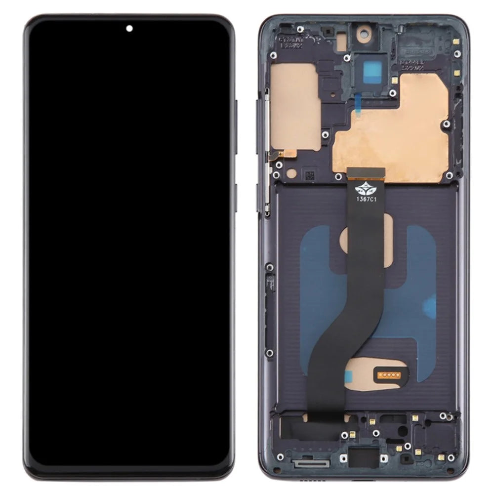 For Samsung Galaxy S20 Plus 4G G985 / S20 Plus 5G G986 Grade C LCD Screen and Digitizer Assembly + Frame Part (TFT) (Without Logo) - Black - 1