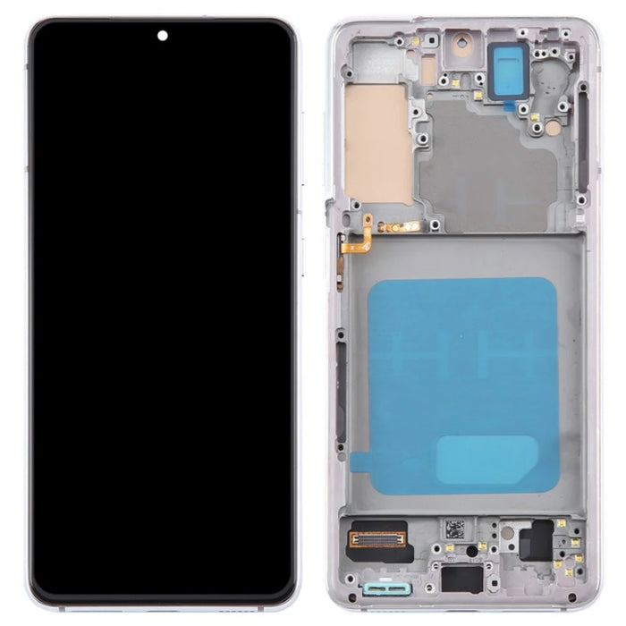 For Samsung Galaxy S21 5G G991 Grade C LCD Screen and Digitizer Assembly + Frame Part (TFT) (Without Logo) - Silver - 1