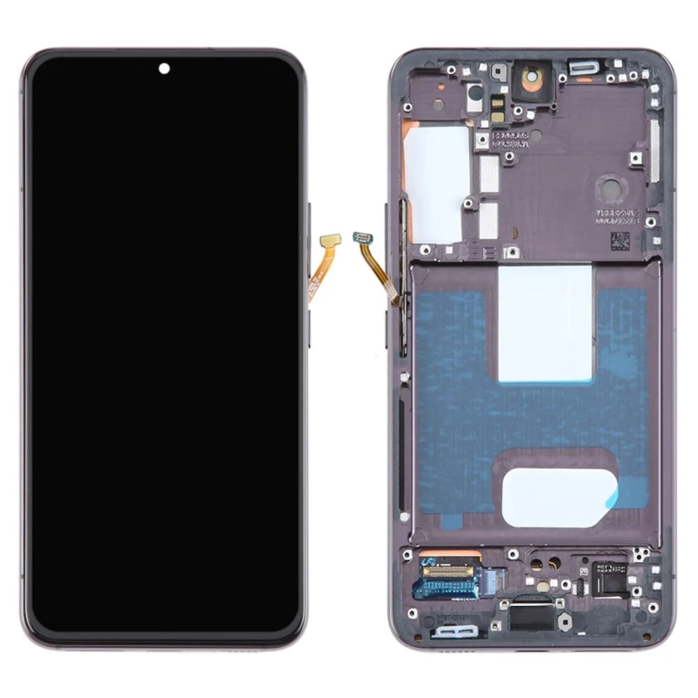 For Samsung Galaxy S22 5G S901B OEM Grade S AMOLED Screen and Digitizer Assembly + Frame (Without Logo) - Black - 1