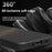 For iPhone 14 Pro Case Compatible with MagSafe Milky Way Pattern TPU + PC Anti Fingerprint Phone Back Cover - Black - 2