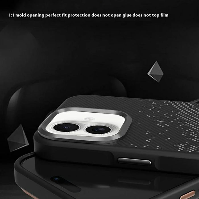 For iPhone 16 Plus Case Compatible with MagSafe Milky Way Pattern TPU + PC Anti Fingerprint Phone Back Cover - Grey - 3