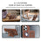 For iPhone 16 Pro Max Case with Card Holder Kickstand Leather Texture PC Matte Phone Cover Electroplated - Dark Brown - 2
