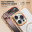 For iPhone 16 Pro Magnetic Clear Case TPU PC Protective Phone Cover - Desert Gold - 6