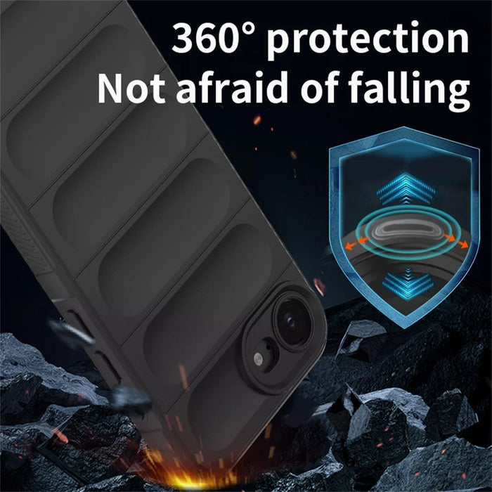 For iPhone 17e / 16e Case Anti-Drop Soft TPU Rugged Phone Back Cover - Black - 2