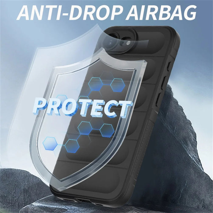 For iPhone 17e / 16e Case Anti-Drop Soft TPU Rugged Phone Back Cover - Black - 3