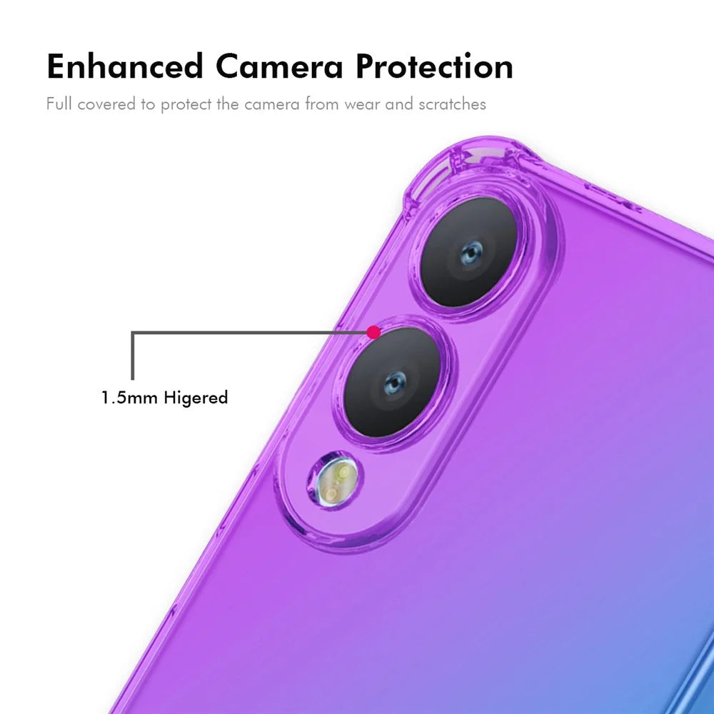 ENKAY For Samsung Galaxy S25 Edge TPU Case  Thickened Four Corner Drop-Proof Phone Back Cover - Purple / Blue - 4