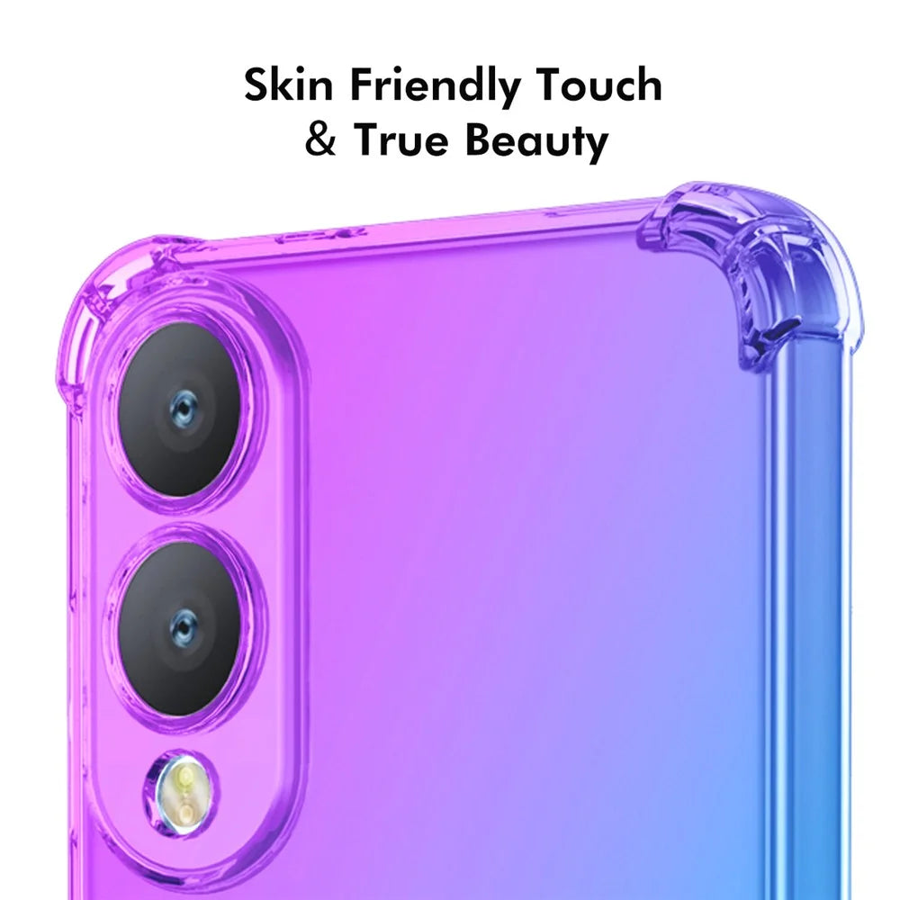 ENKAY For Samsung Galaxy S25 Edge TPU Case  Thickened Four Corner Drop-Proof Phone Back Cover - Purple / Blue - 5