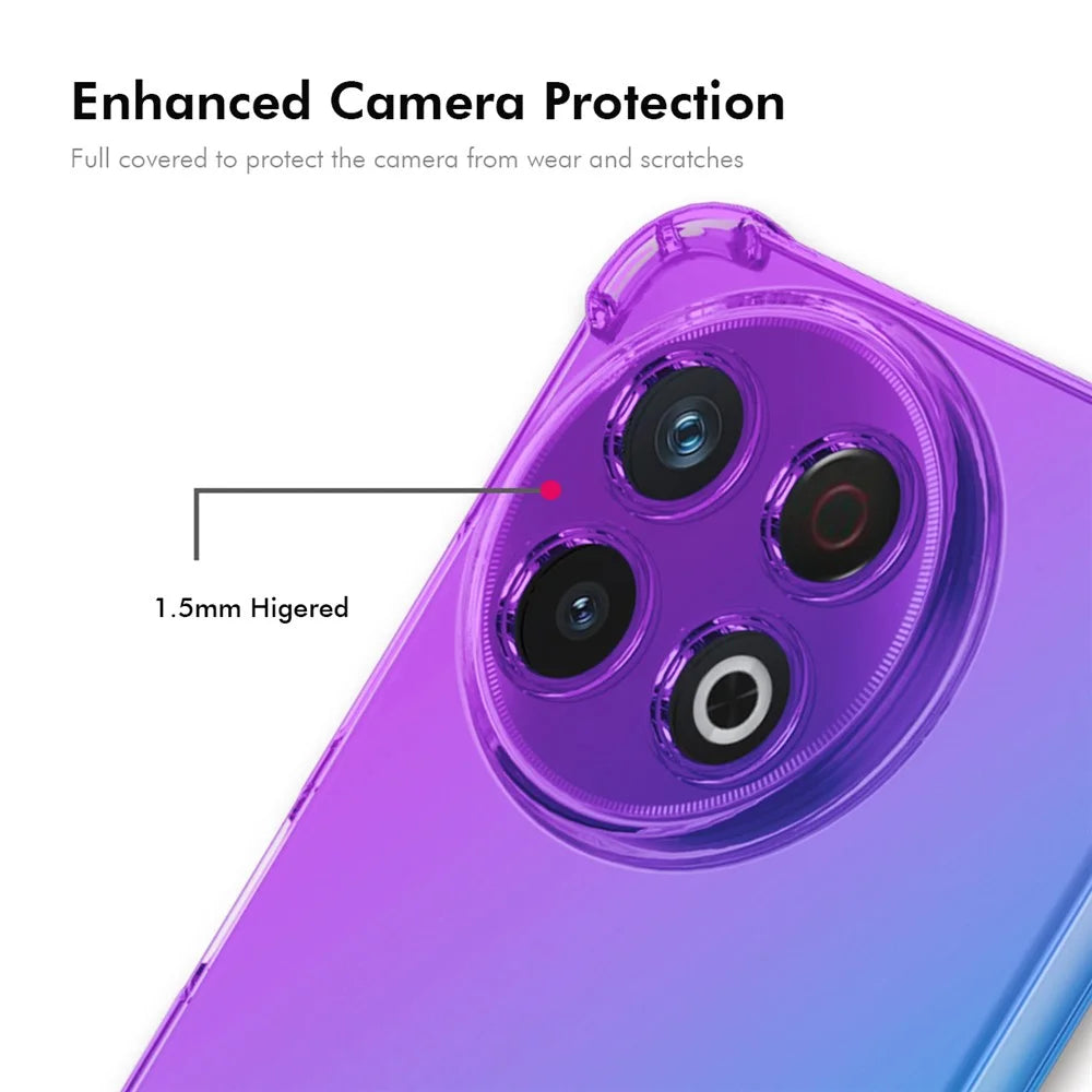 ENKAY For TECNO Spark 30 Pro 4G TPU Case  Thickened Four Corner Drop-proof Phone Back Cover - Purple / Blue - 4