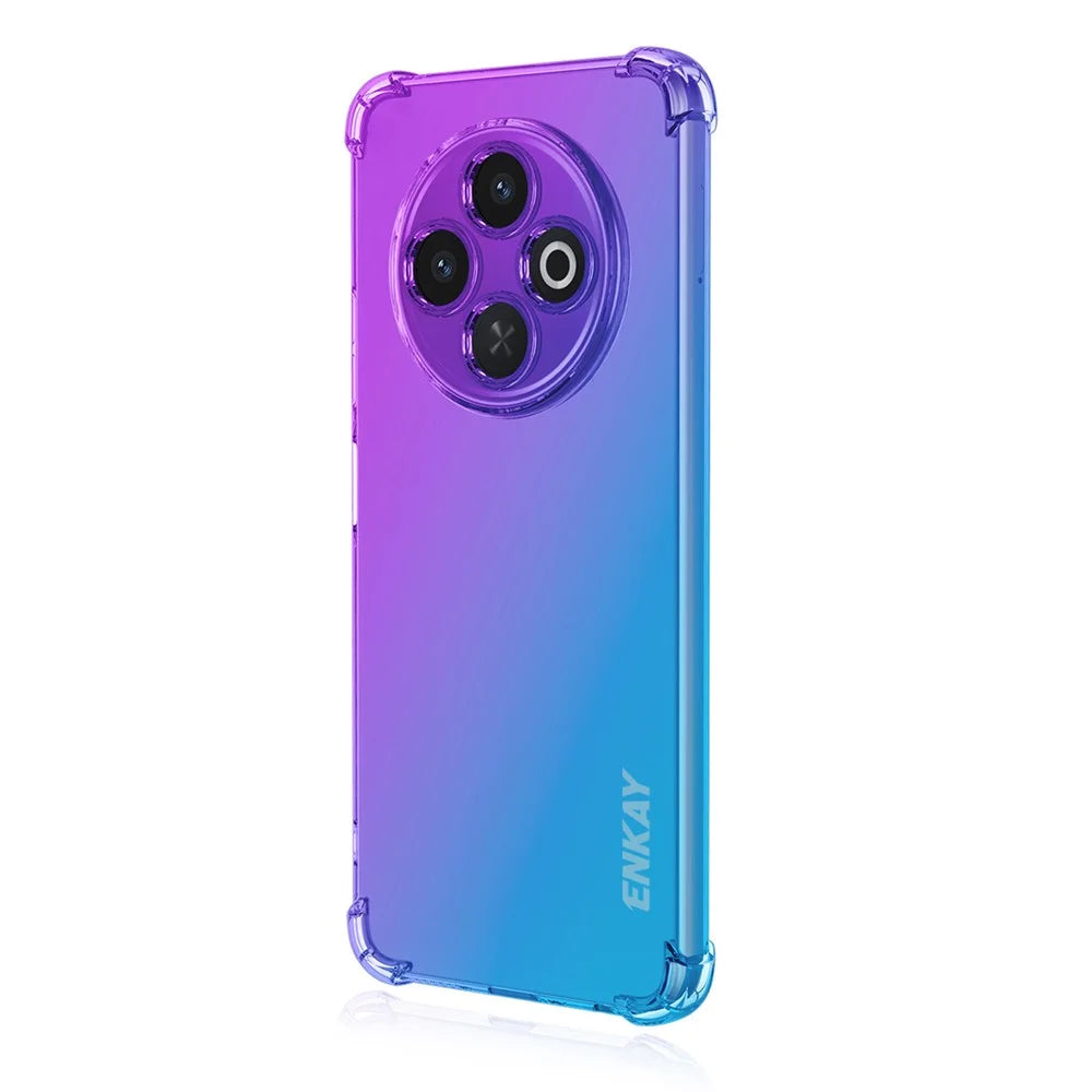 ENKAY For TECNO Spark 30C 4G TPU Case  Thickened Four Corner Drop-proof Phone Back Cover - Purple / Blue - 1