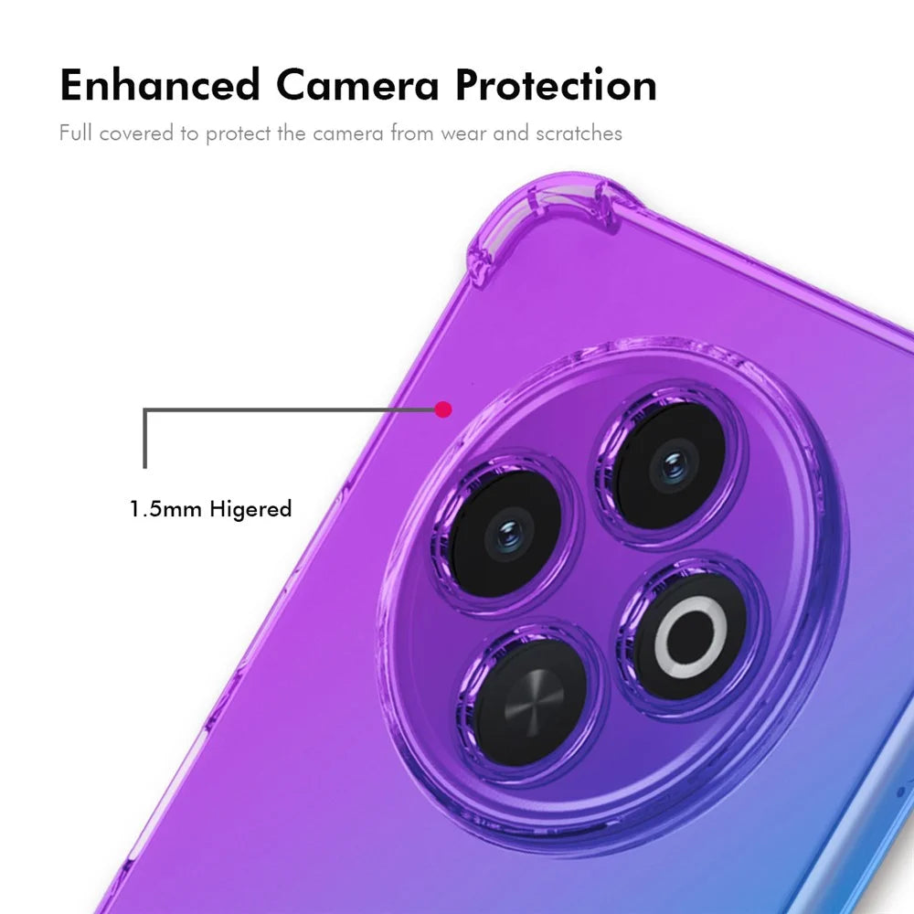 ENKAY For TECNO Spark 30C 4G TPU Case  Thickened Four Corner Drop-proof Phone Back Cover - Purple / Blue - 4