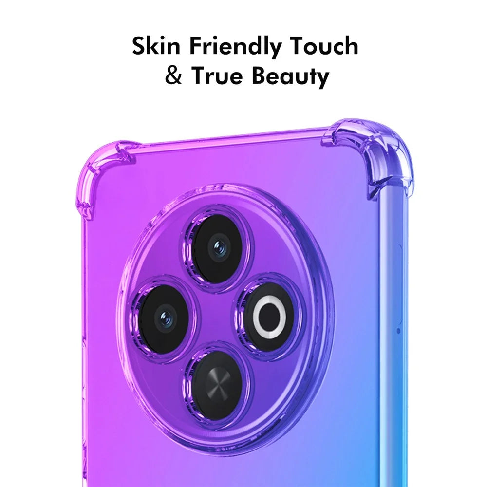 ENKAY For TECNO Spark 30C 4G TPU Case  Thickened Four Corner Drop-proof Phone Back Cover - Purple / Blue - 5