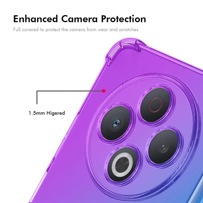ENKAY For TECNO Spark 30 4G TPU Case  Thickened Four Corner Drop-proof Phone Back Cover - Purple / Blue - 4