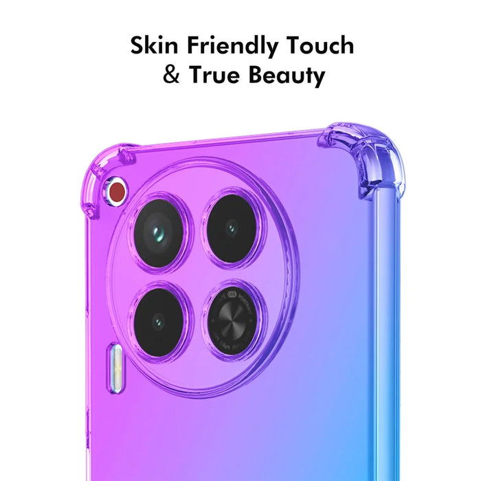 ENKAY For TECNO Camon 30 Premier 5G TPU Case  Thickened Four Corner Drop-proof Phone Back Cover - Purple / Blue - 5
