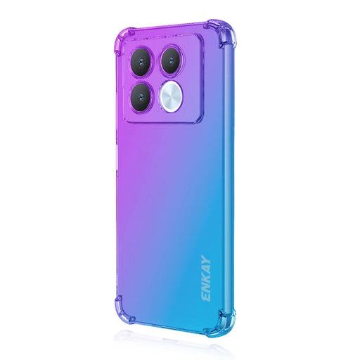 ENKAY For Infinix Note 40 Pro 4G TPU Case  Thickened Four Corner Drop-proof Phone Back Cover - Purple / Blue - 1