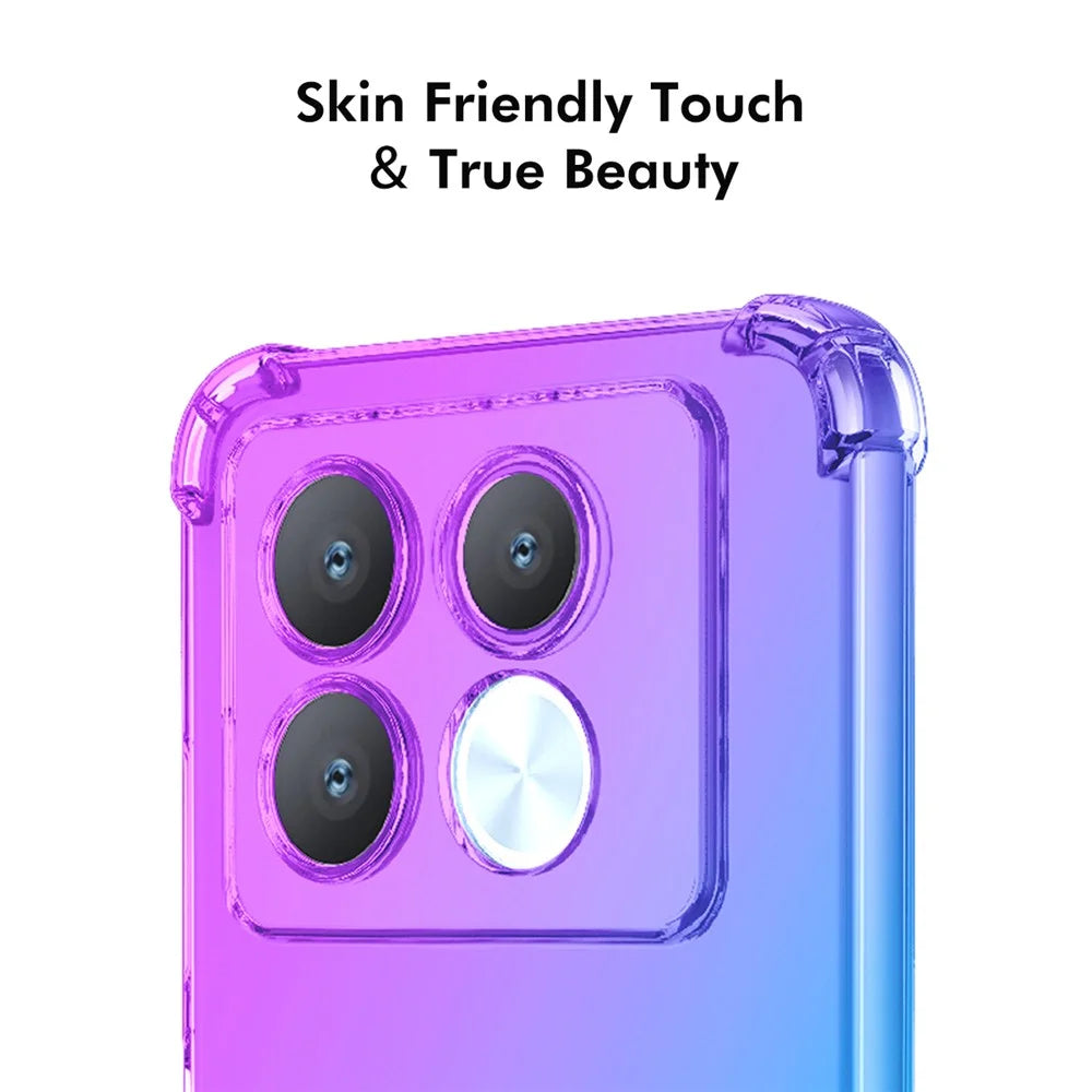 ENKAY For Infinix Note 40 5G TPU Case  Thickened Four Corner Drop-proof Phone Back Cover - Purple / Blue - 5
