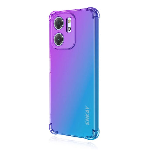 ENKAY For Infinix Smart 9 4G / Infinix Hot 50i 4G TPU Case  Thickened Four Corner Drop-proof Phone Back Cover - Purple / Blue - 1