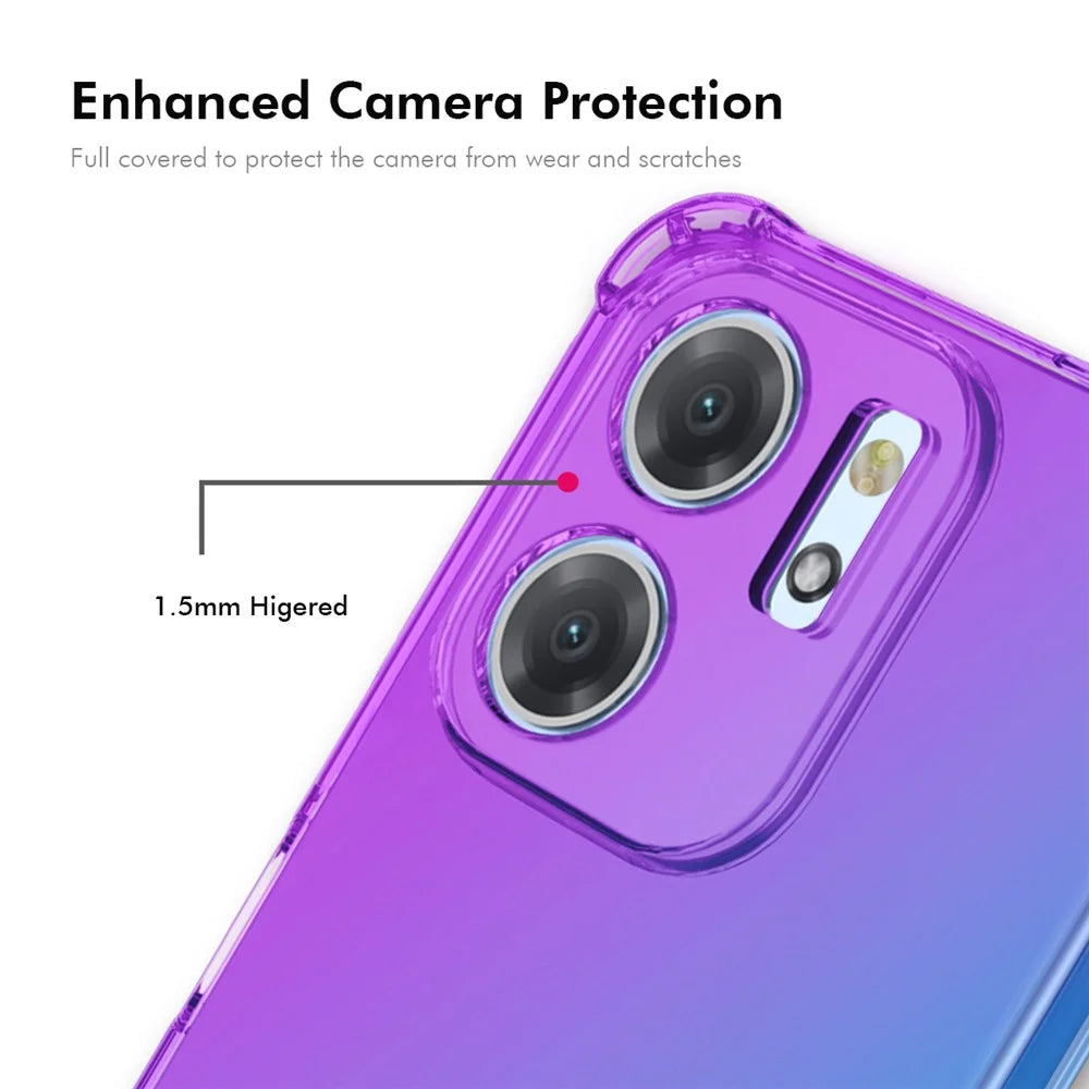 ENKAY For Infinix Smart 9 4G / Infinix Hot 50i 4G TPU Case  Thickened Four Corner Drop-proof Phone Back Cover - Purple / Blue - 4
