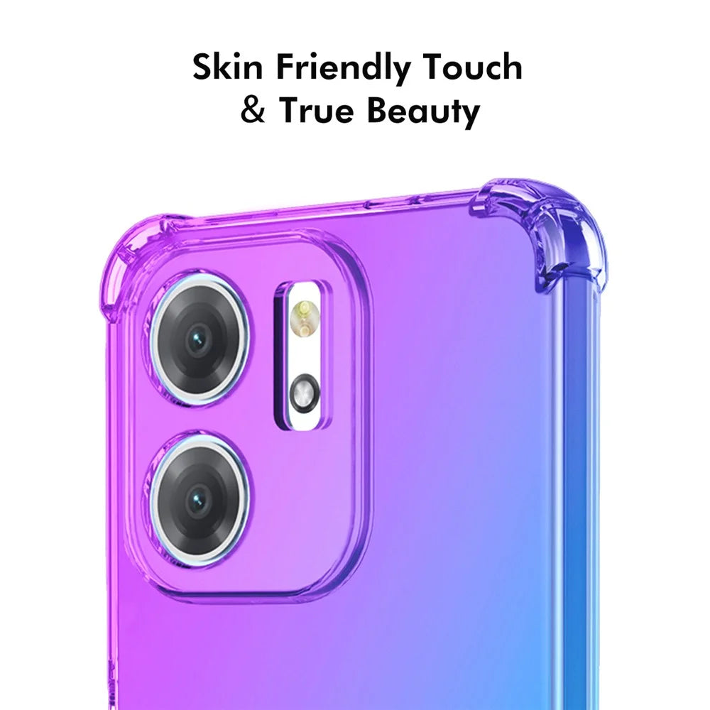 ENKAY For Infinix Smart 9 4G / Infinix Hot 50i 4G TPU Case  Thickened Four Corner Drop-proof Phone Back Cover - Purple / Blue - 5